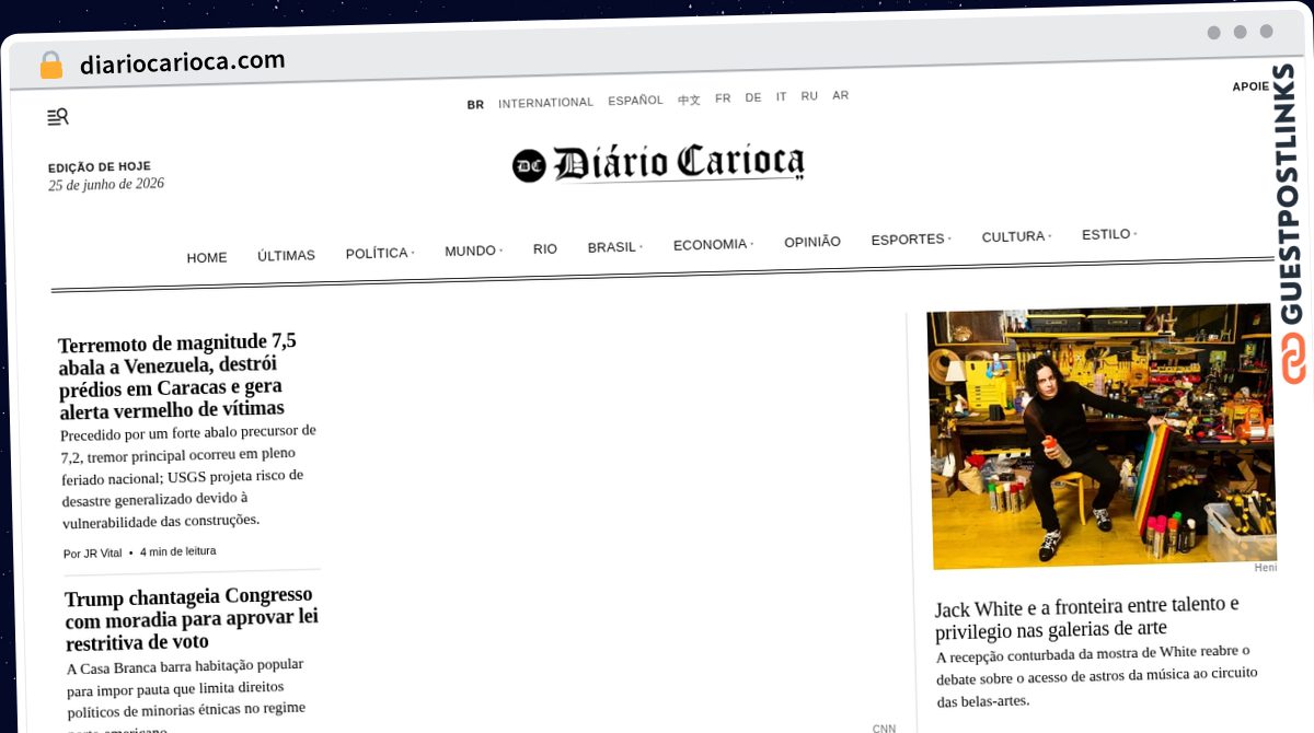 Publish Guest Post on diariocarioca.com