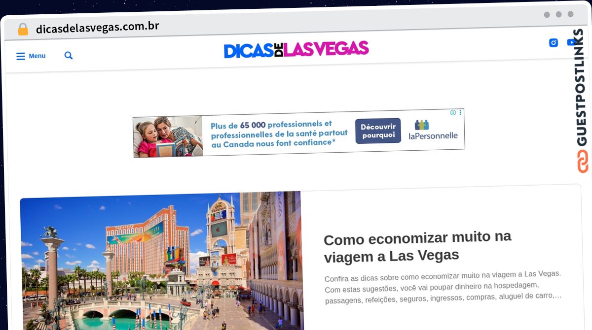 Publish Guest Post on dicasdelasvegas.com.br