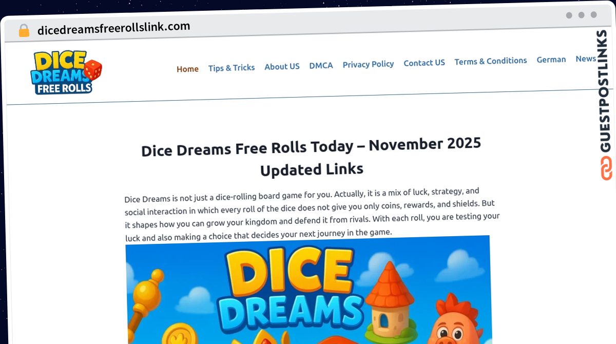 Publish Guest Post on dicedreamsfreerollslink.com