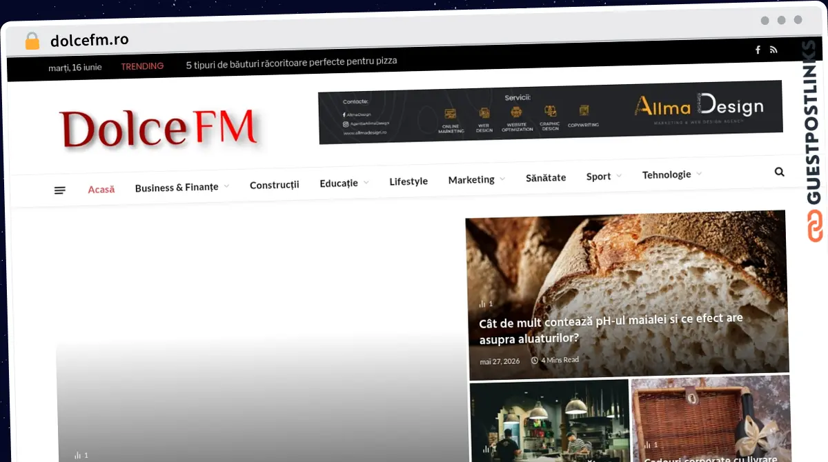 Publish Guest Post on dolcefm.ro
