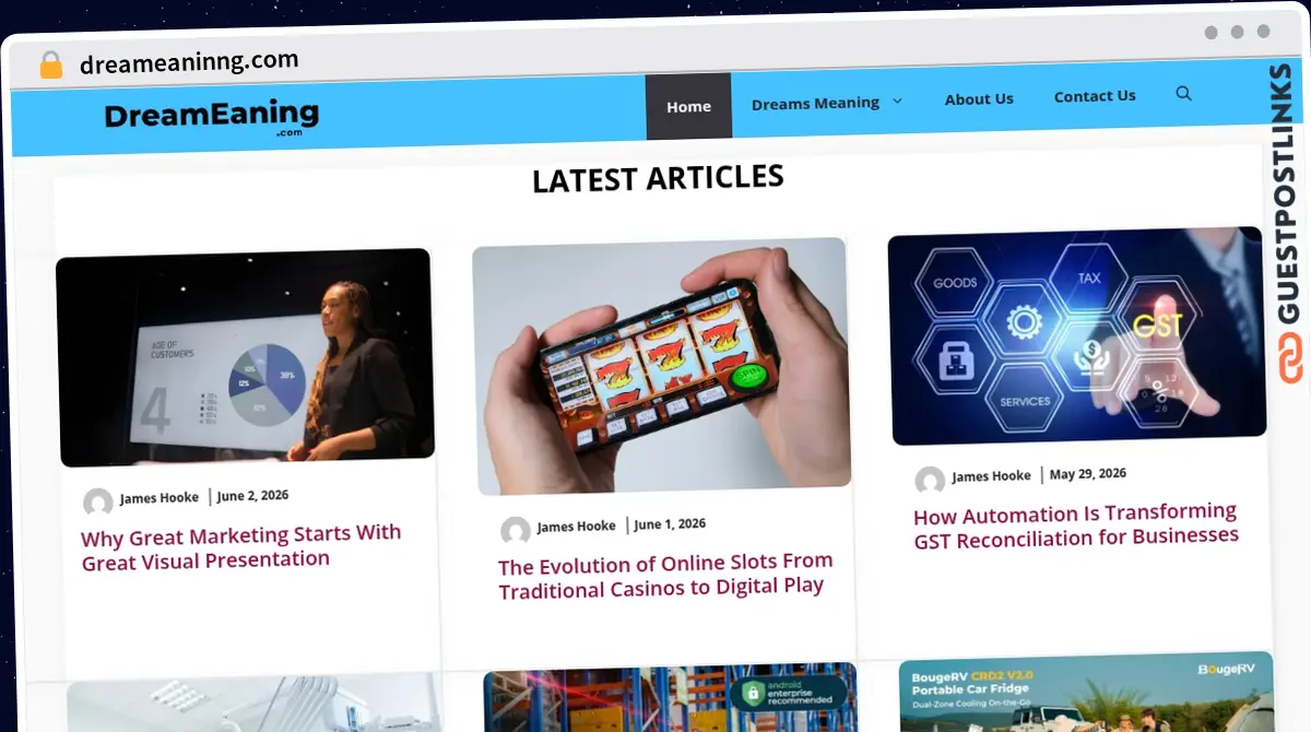 Publish Guest Post on dreameaninng.com