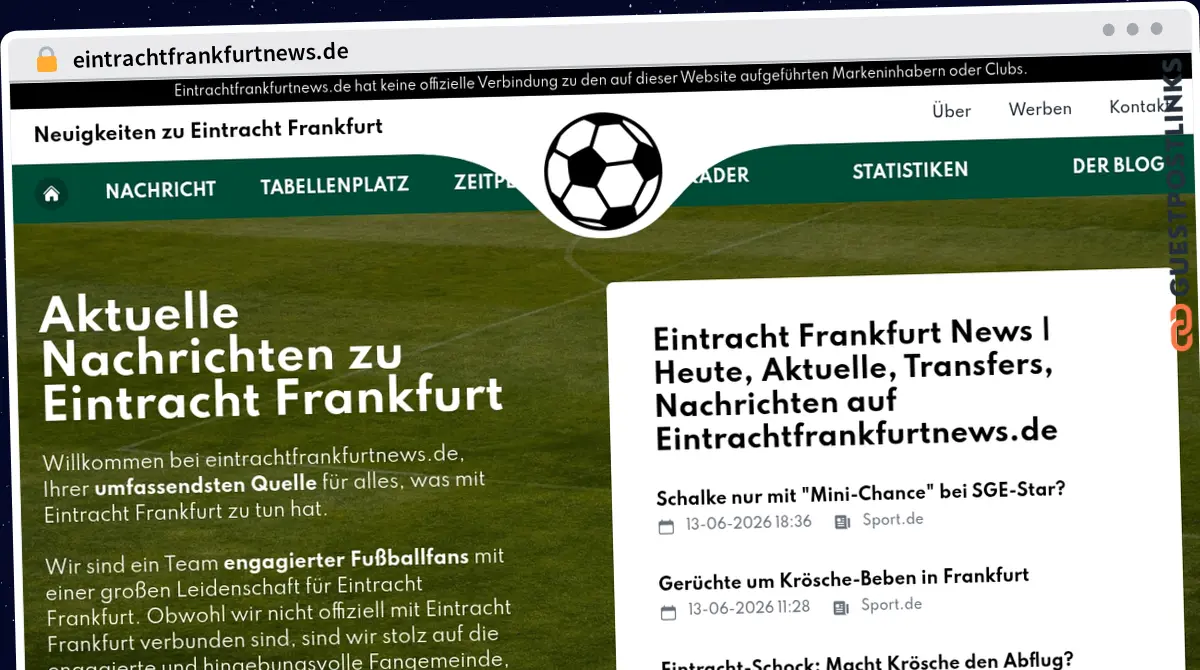Publish Guest Post on eintrachtfrankfurtnews.de