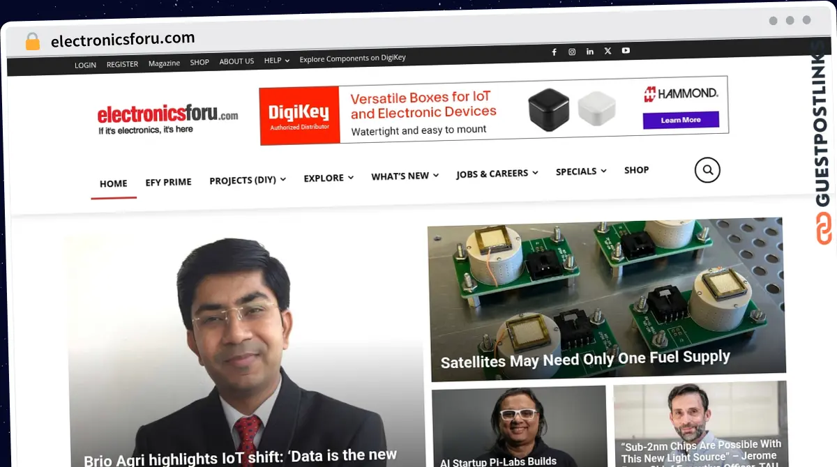 Publish Guest Post on electronicsforu.com