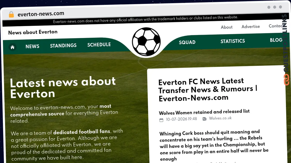 Publish Guest Post on everton-news.com