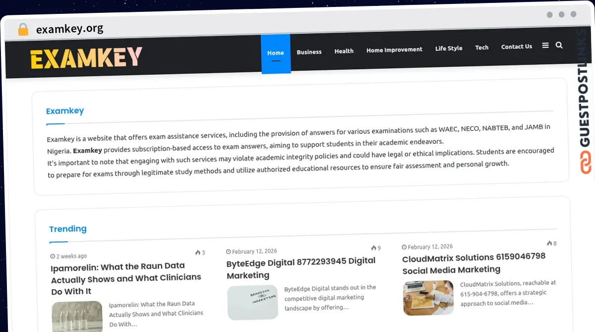 Publish Guest Post on examkey.org