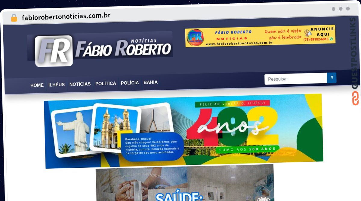 Publish Guest Post on fabiorobertonoticias.com.br