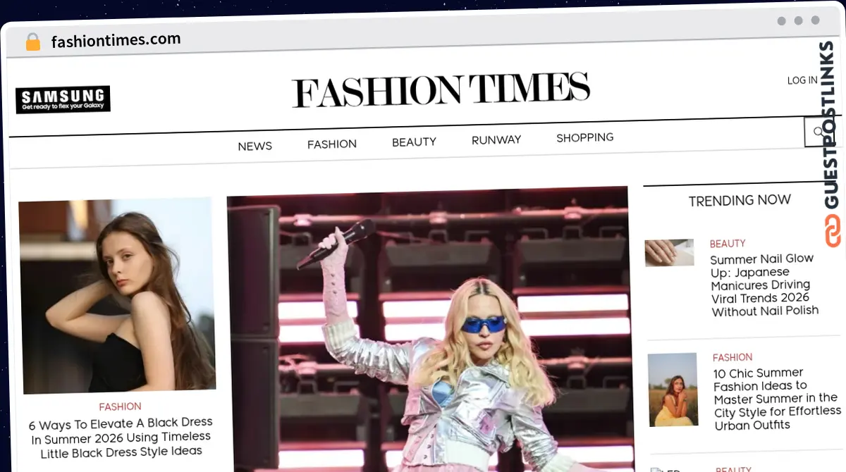 Publish Guest Post on fashiontimes.com