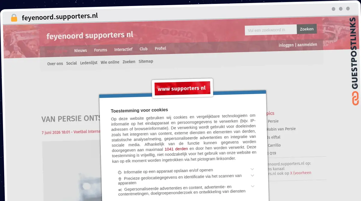 Publish Guest Post on feyenoord.supporters.nl