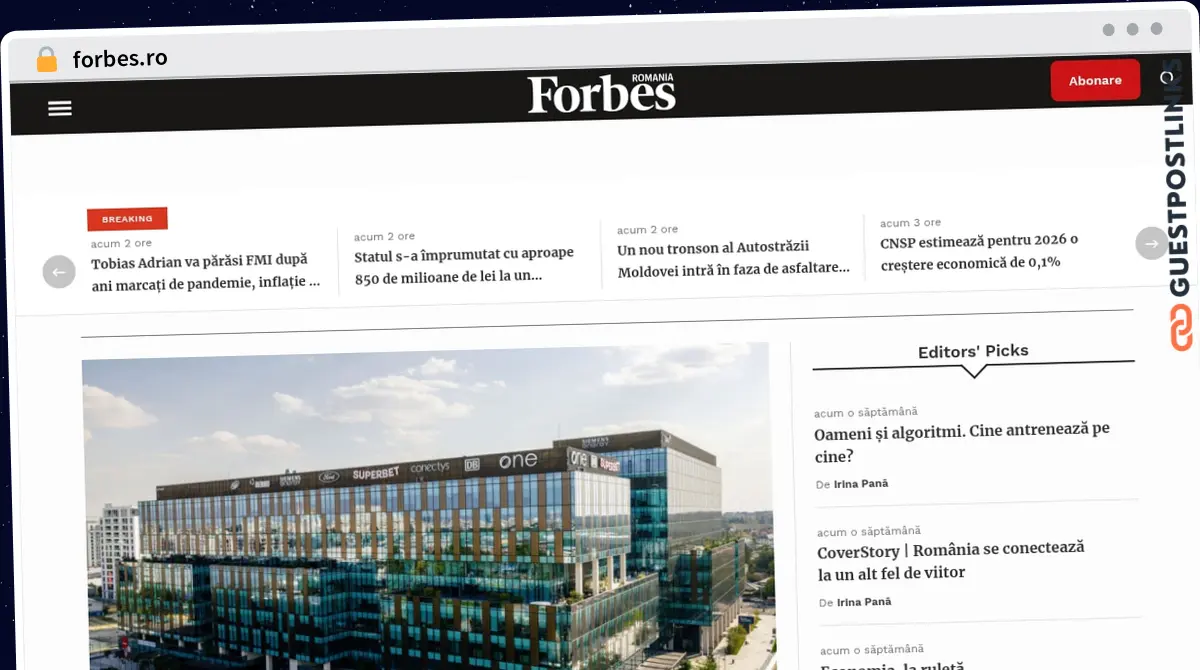 Publish Guest Post on forbes.ro
