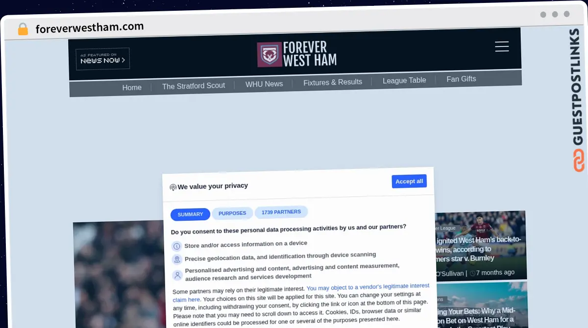 Publish Guest Post on foreverwestham.com