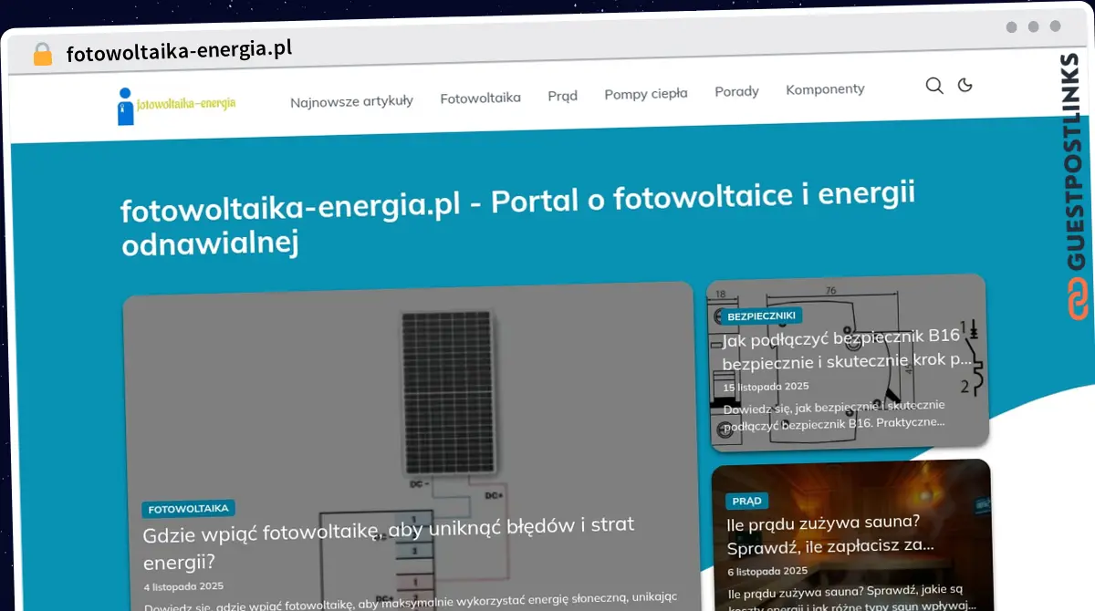 Publish Guest Post on fotowoltaika-energia.pl