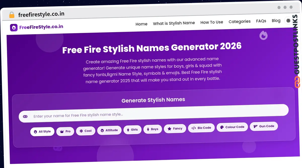 Publish Guest Post on freefirestyle.co.in