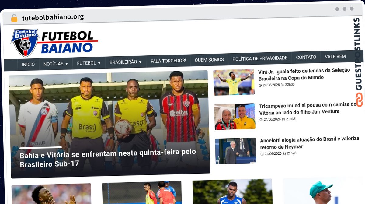Publish Guest Post on futebolbahiano.org