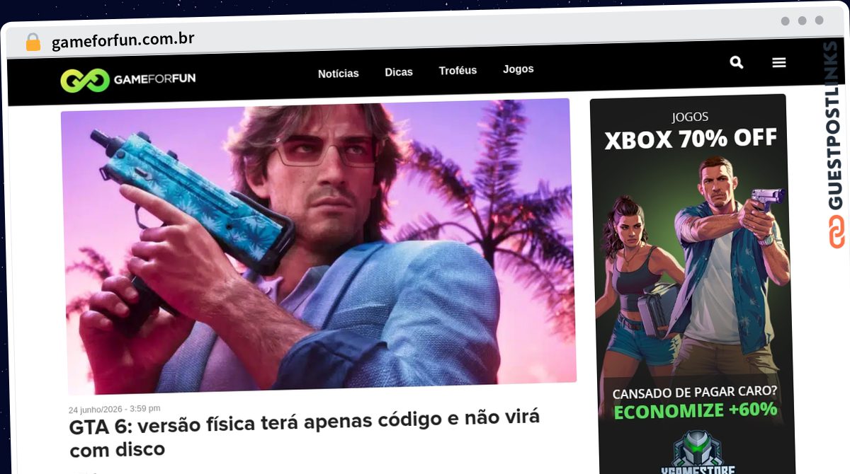 Publish Guest Post on gameforfun.com.br