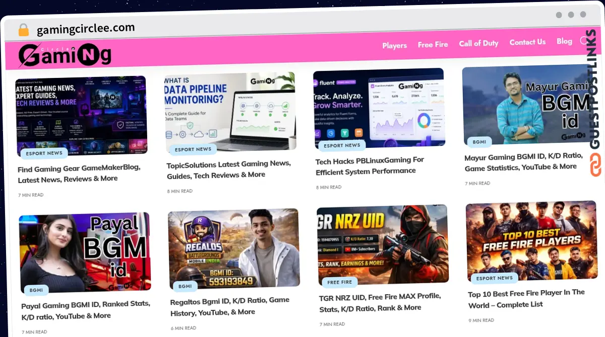 Publish Guest Post on gamingcirclee.com