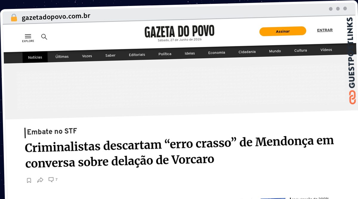 Publish Guest Post on gazetadopovo.com.br
