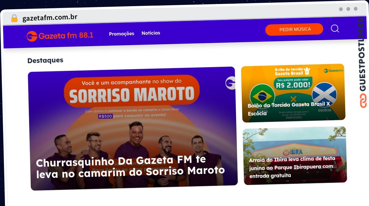Publish Guest Post on gazetafm.com.br