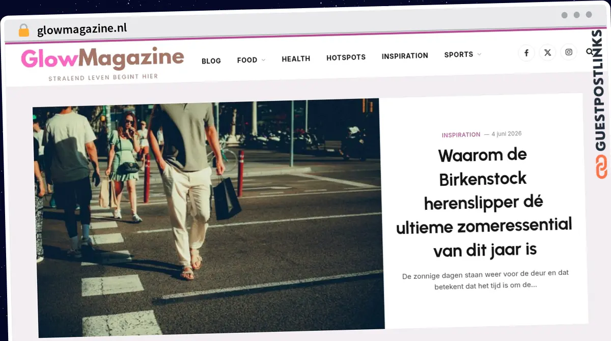 Publish Guest Post on glowmagazine.nl