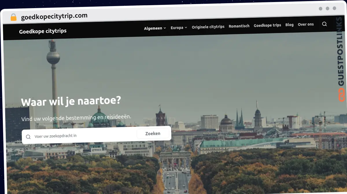 Publish Guest Post on goedkopecitytrip.com