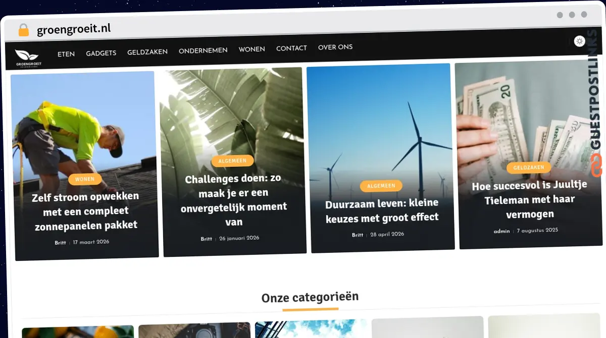 Publish Guest Post on groengroeit.nl