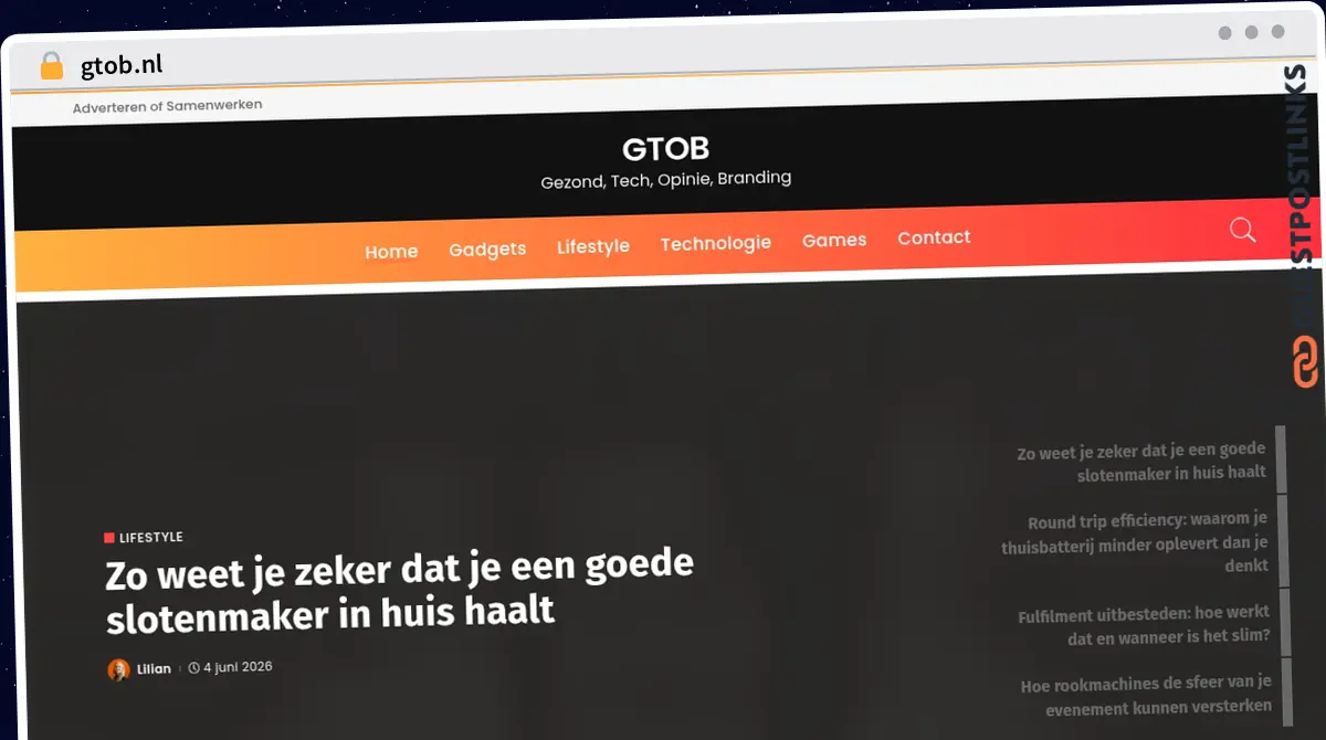 Publish Guest Post on gtob.nl