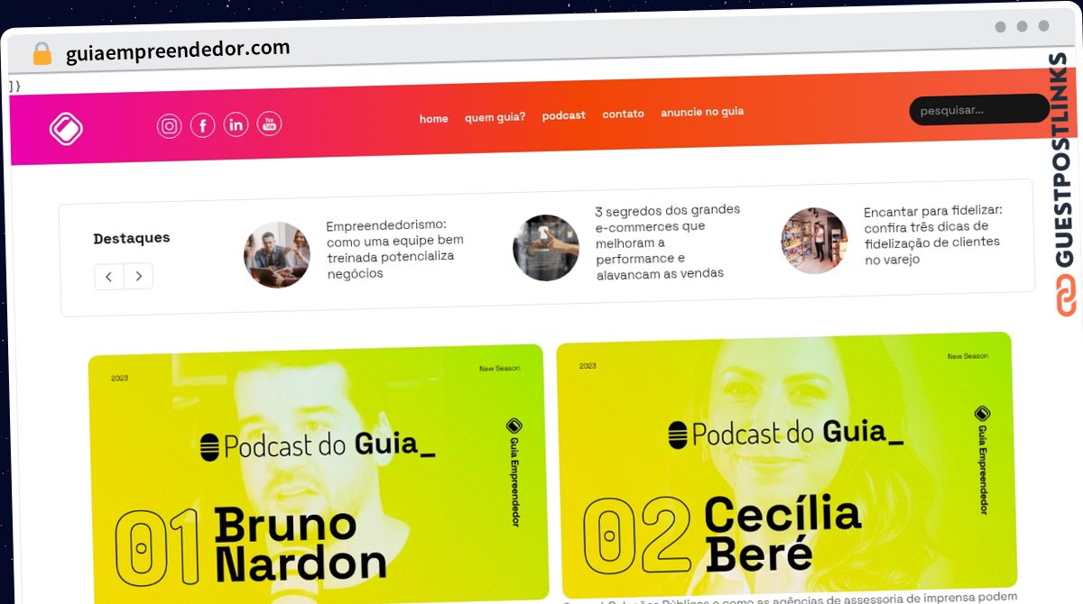 Publish Guest Post on guiaempreendedor.com