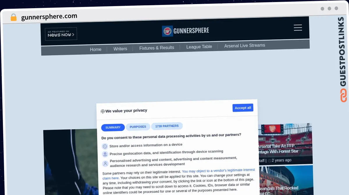 Publish Guest Post on gunnersphere.com
