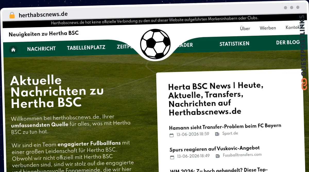 Publish Guest Post on herthabscnews.de