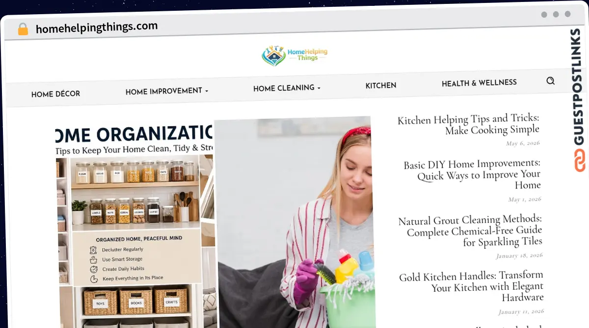 Publish Guest Post on homehelpingthings.com