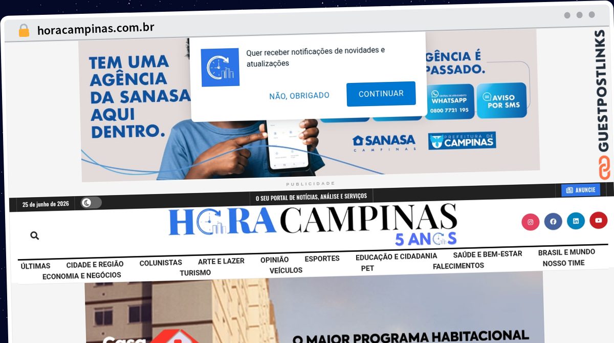 Publish Guest Post on horacampinas.com.br