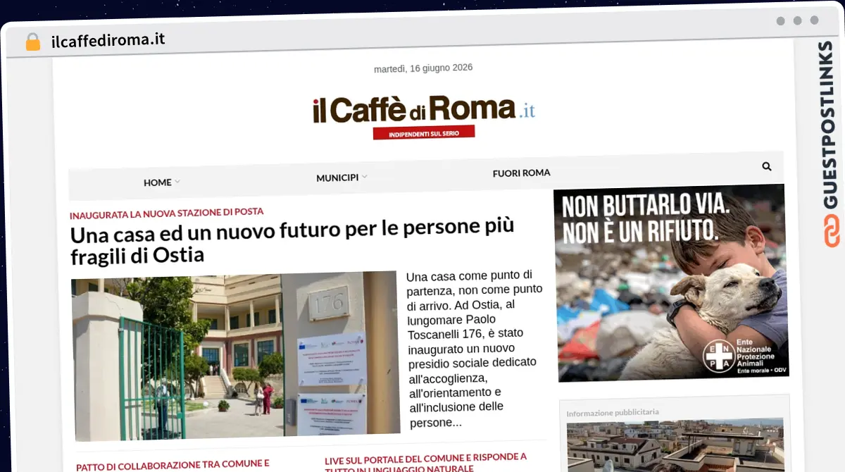 Publish Guest Post on ilcaffediroma.it
