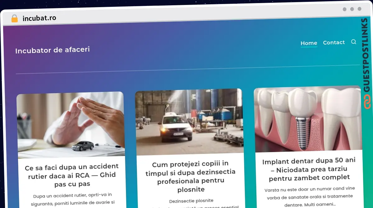 Publish Guest Post on incubat.ro