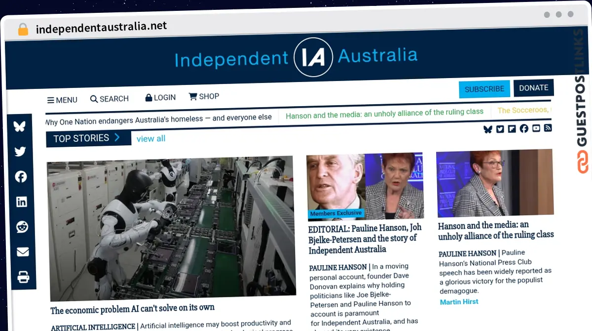 Publish Guest Post on independentaustralia.net
