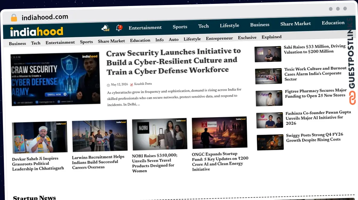 Publish Guest Post on indiahood.com