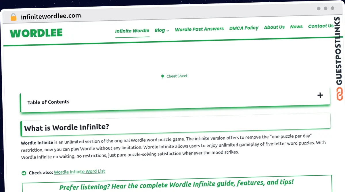 Publish Guest Post on infinitewordlee.com