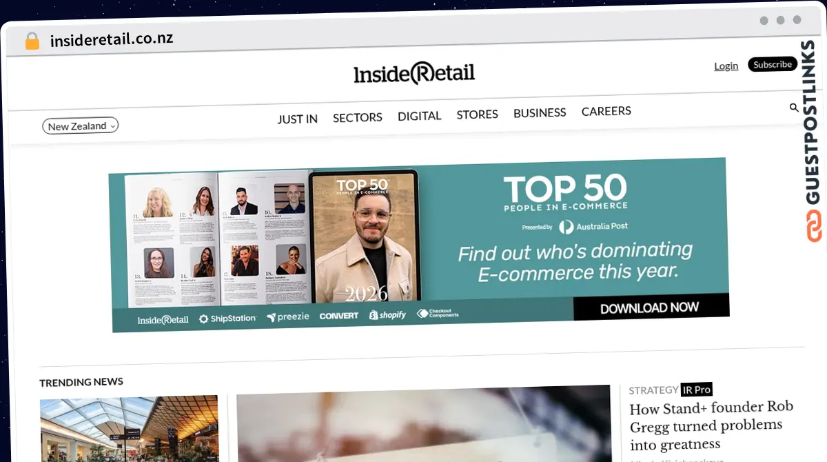 Publish Guest Post on insideretail.co.nz