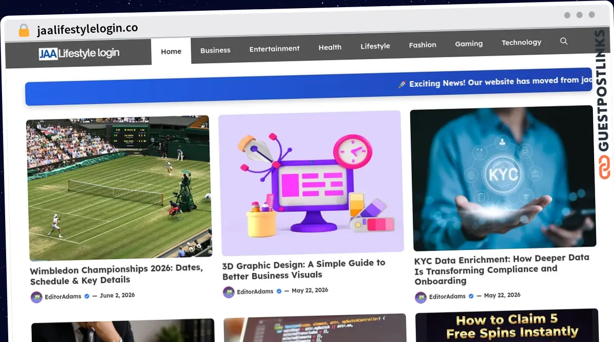 Publish Guest Post on jaalifestylelogin.co