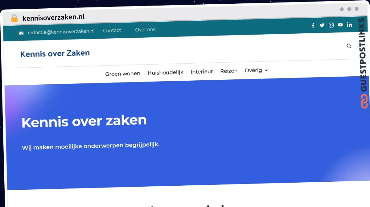 Publish Guest Post on kennisoverzaken.nl
