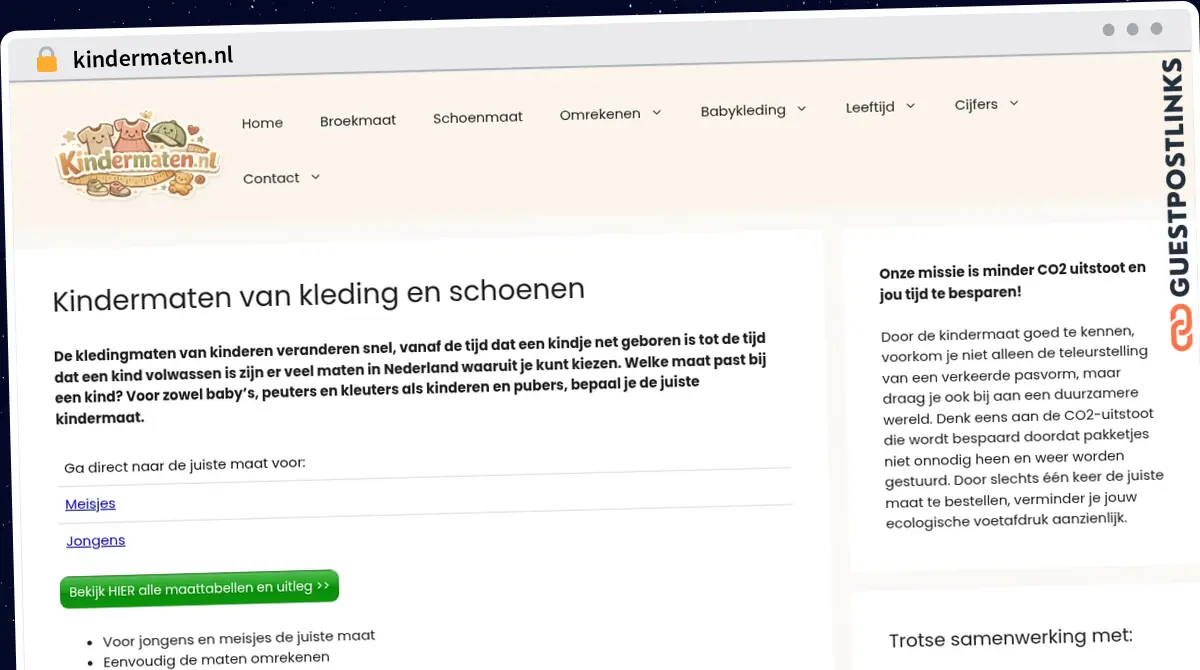 Publish Guest Post on kindermaten.nl