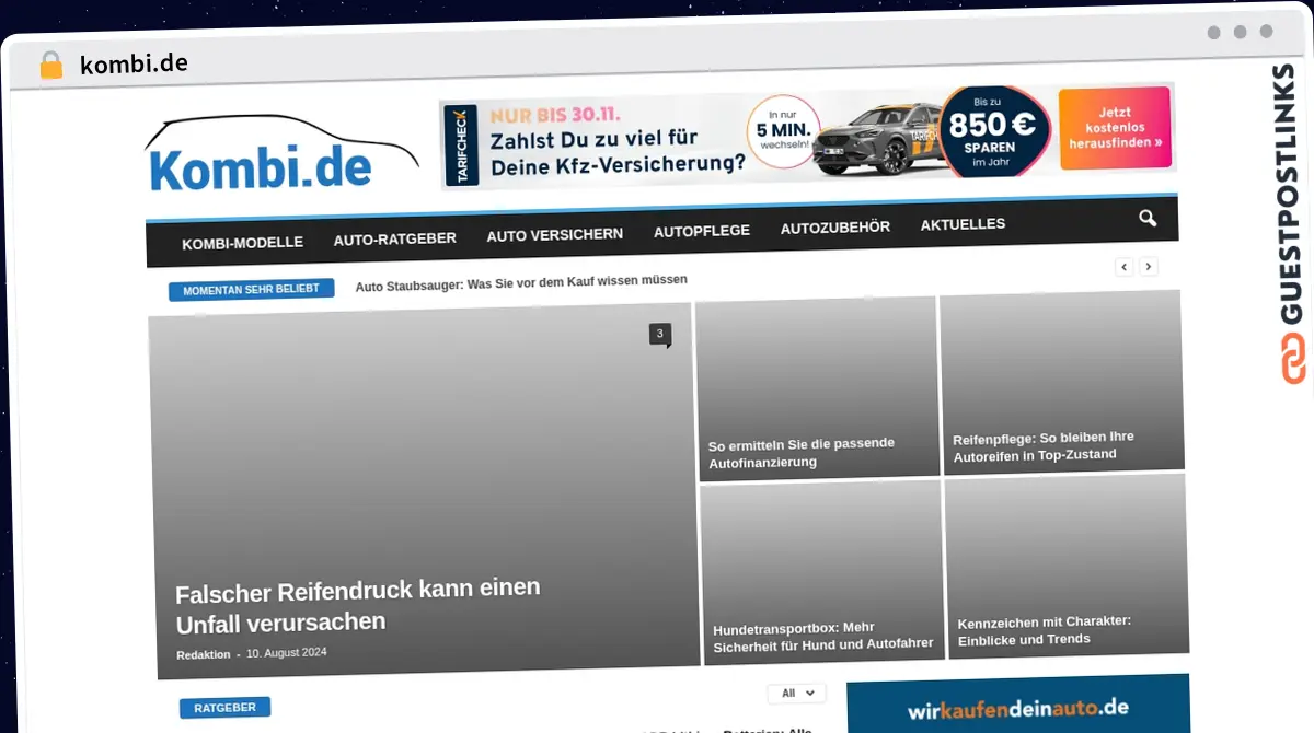 Publish Guest Post on kombi.de