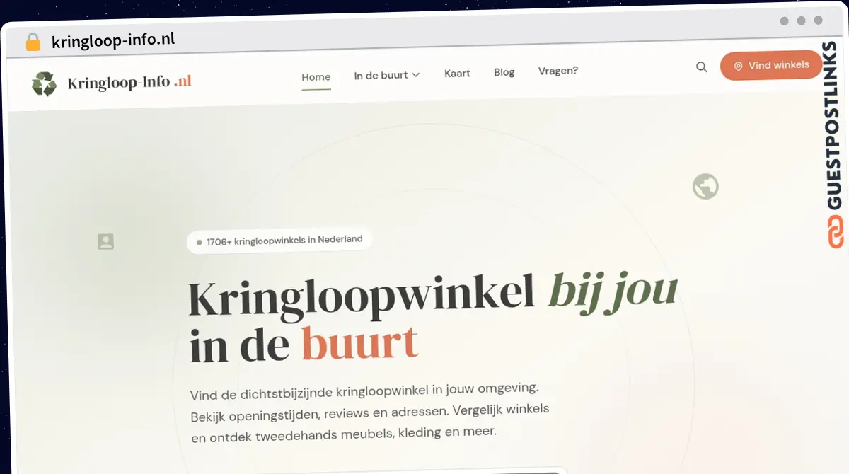 Publish Guest Post on kringloop-info.nl