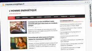Publish Guest Post on l-homme-energetique.fr