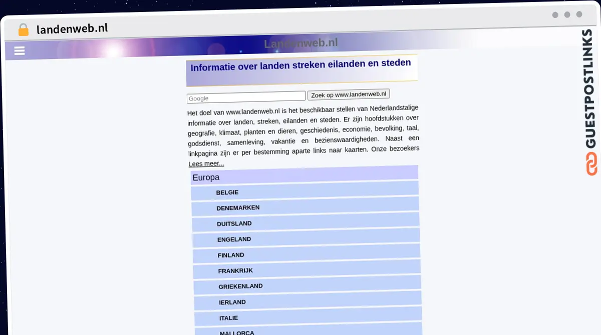 Publish Guest Post on landenweb.nl