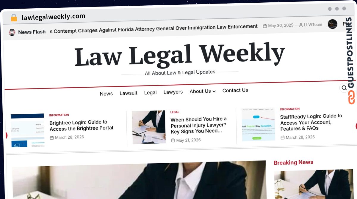 Publish Guest Post on lawlegalweekly.com