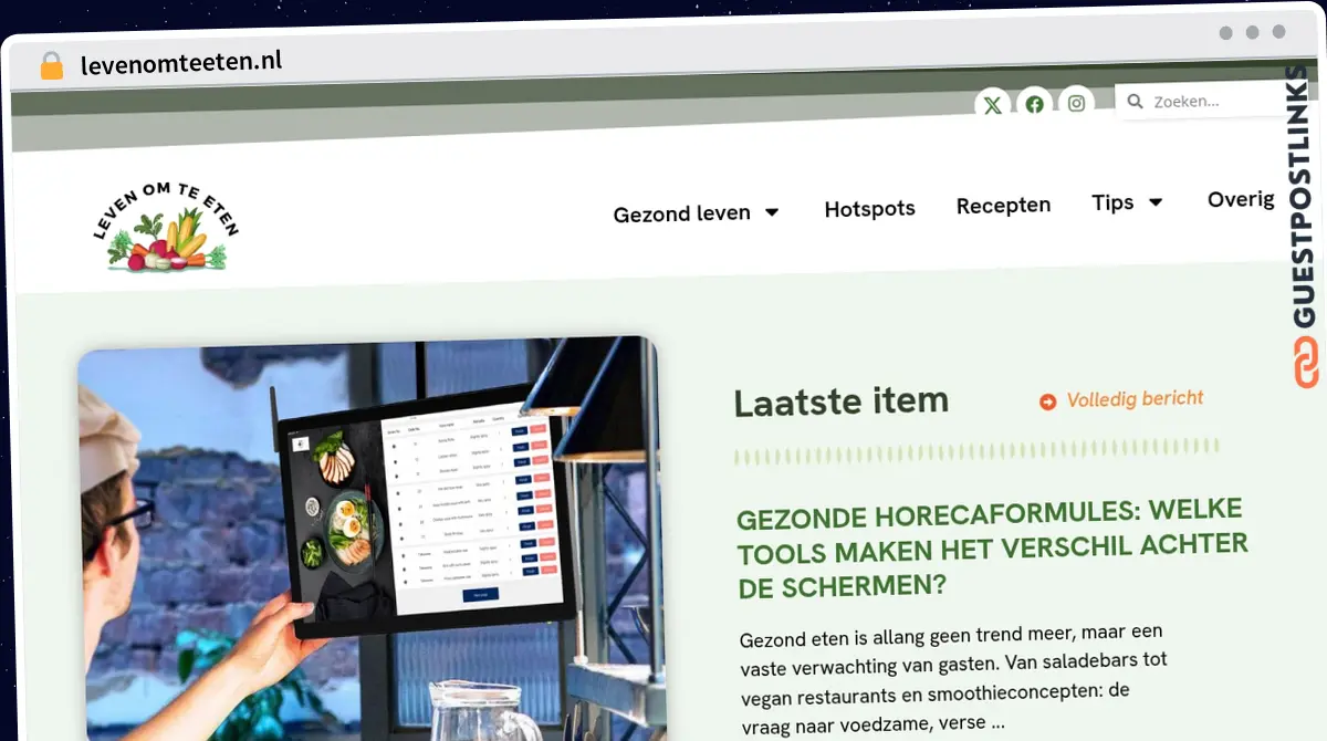 Publish Guest Post on levenomteeten.nl