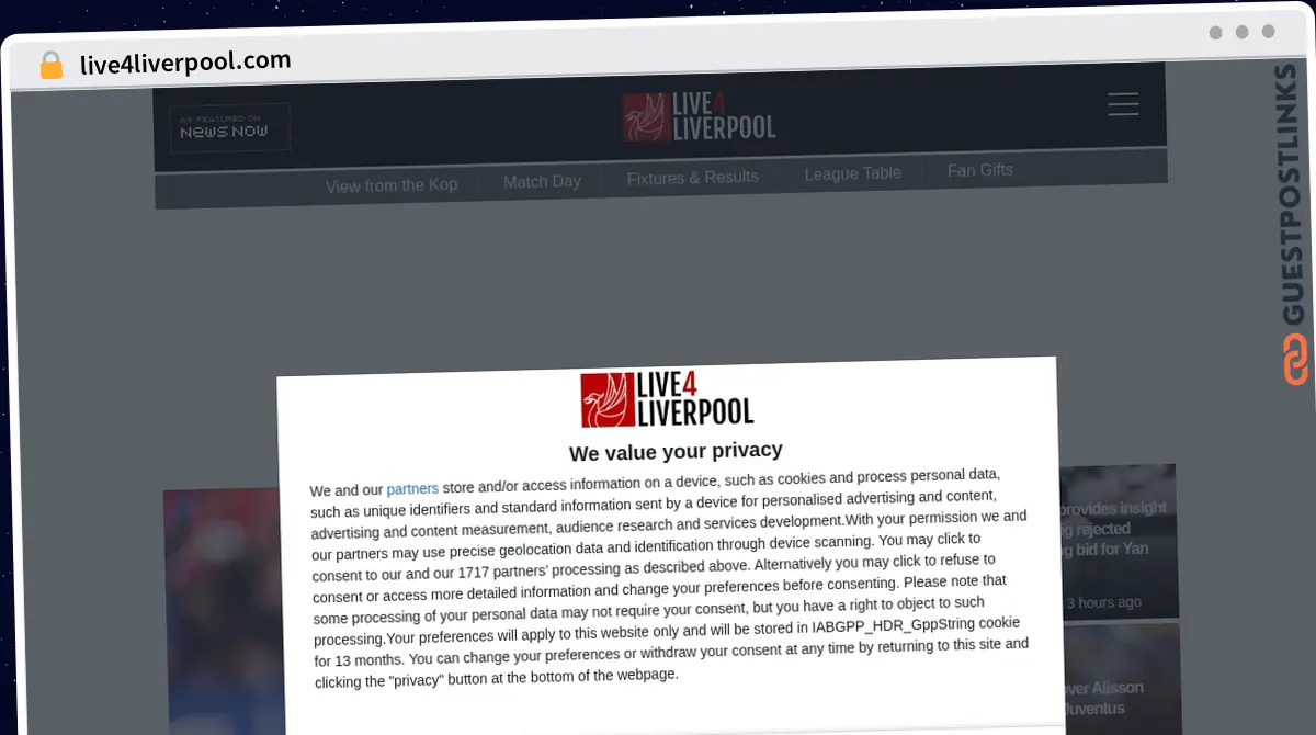 Publish Guest Post on live4liverpool.com
