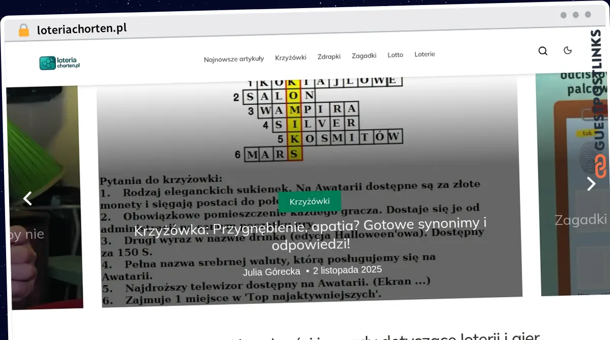 Publish Guest Post on loteriachorten.pl