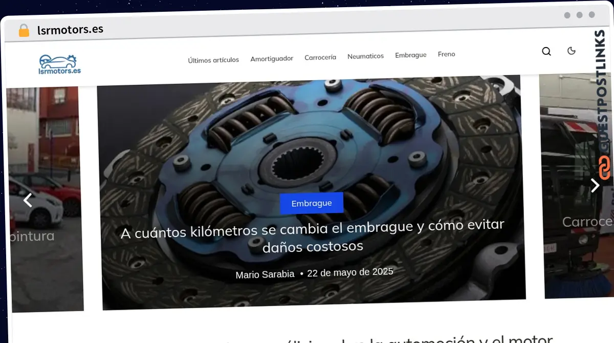 Publish Guest Post on lsrmotors.es