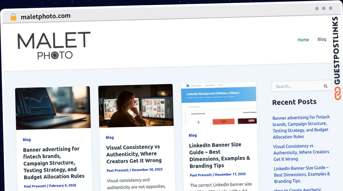 Publish Guest Post on maletphoto.com