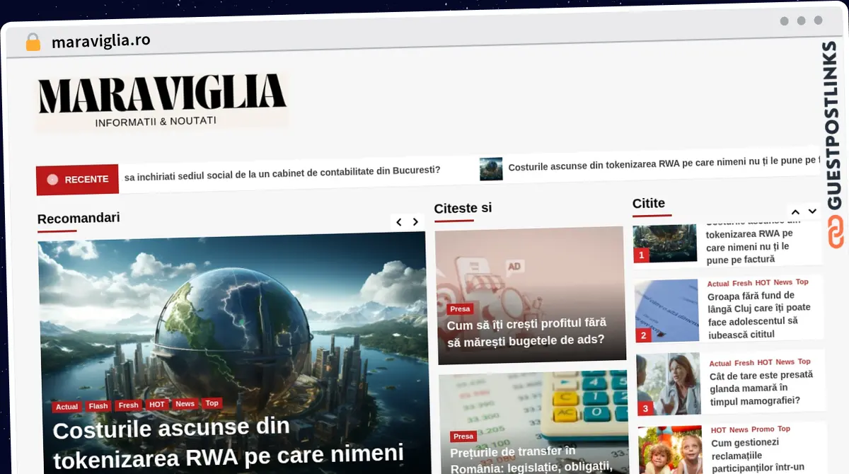 Publish Guest Post on maraviglia.ro